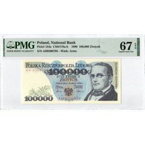 100.000 złotych 1990 AH - PMG 67EPQ