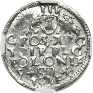 Zygmunt III Waza, Trojak 1594, Poznań - nieopisany - NGC MS63