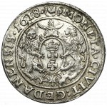 Zygmunt III Waza, Ort 1618, Gdańsk - liść klonu / ILUSTROWANY