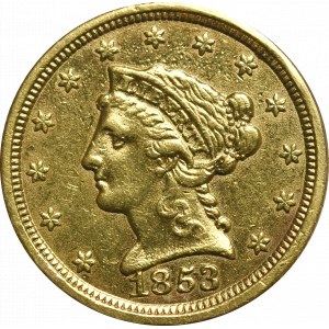 USA, 2-1/2 dolara 1853