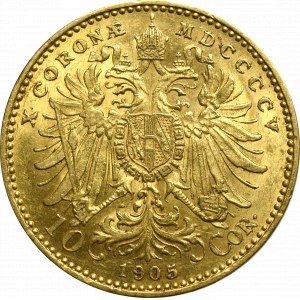 Austro-Hungary, 10 coron 1905
