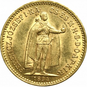 Węgry, Franciszek Józef I, 10 koron 1894 KB, Kremnica