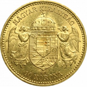 Hungary, Franz Joseph, 10 kronen 1894 KB, Kremnitz