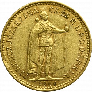 Węgry, Franciszek Józef I, 10 koron 1906 KB, Kremnica