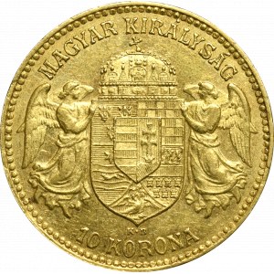 Hungary, Franz Joseph, 10 kronen 1910 KB, Kremnitz
