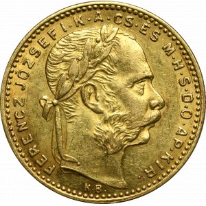 Węgry, Franciszek Józef, 20 Franków/8 Forintów 1888