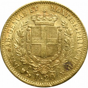 Italy, Sardinia, 20 lira 1859