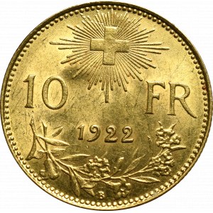 Switzerland, 10 francs 1922