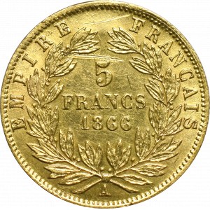 Francja, 5 franków 1866