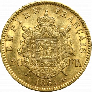 France, 20 francs 1861