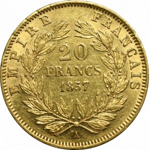 Francja, 20 franków 1857