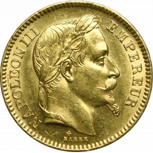 France, 20 francs 1865