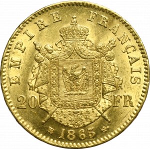 Francja, 20 franków 1865
