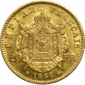 France, 20 francs 1866