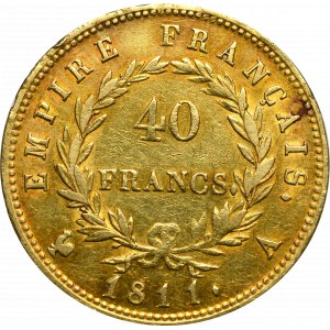 France, Napoleon I Bonaparte, 40 francs 1811