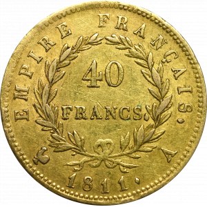 France, Napoleon I Bonaparte, 40 francs 1811