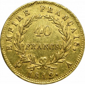 France, Napoleon I Bonaparte, 40 francs 1812