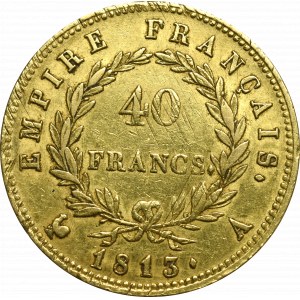 France, Napoleon I Bonaparte, 40 francs 1813