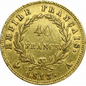 Francja, Napoleon I Bonaparte, 40 franków 1813