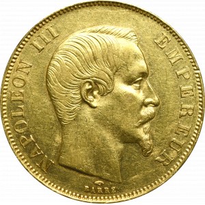 Francja, 50 franków 1858