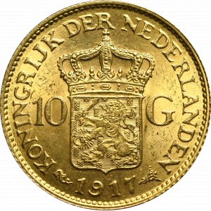 Holandia, 10 guldenów 1917