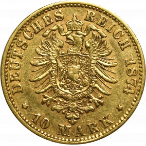 Germany, Bayern, 10 mark 1874