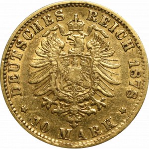 Germany, Baden, Friedrich, 10 mark 1878 G Karlsruhe