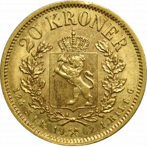 Norway, 20 kroner 1902
