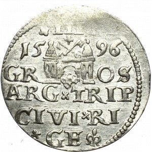 Sigismund III, 3 groschen 1596, Riga