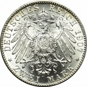 Niemcy, Bawaria, 2 marki 1907
