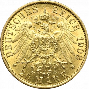 Germany, Preussen, 20 mark 1908 A