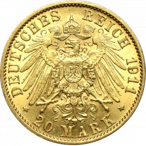 Germany, Preussen, 20 mark 1911 A
