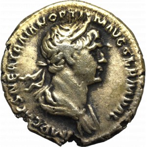 Cesarstwo Rzymskie, Trajan, Denar - P M TRI COS IIII P P