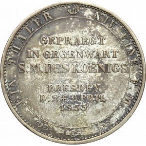 Germany, Saxony, Johann, 1 Thaler 1855