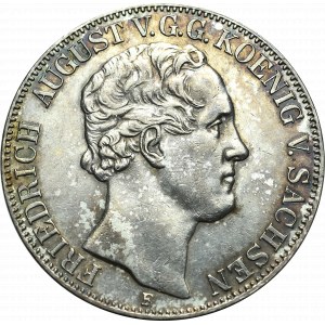 Niemcy, Fryderyk August II, dwutalar = 3 1/2 guldena 1854 F