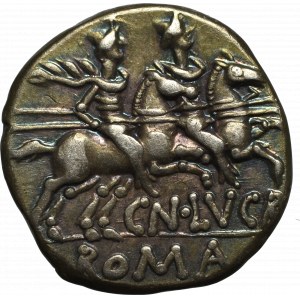 Roman Republic, Cn. Lucretius Trio, Denar