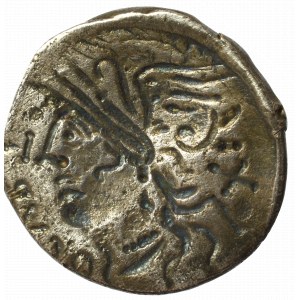 Roman Republic, Q. Curtius, Denarius - brockage