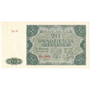 PRL, 20 złotych 1947 D