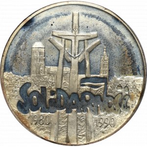 III RP, 100.000 złotych 1990 Solidarność D - PCGS PR66 Deep Cameo