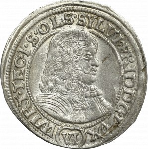 Schlesien, Duchy of Oels, Silvius Friedrich, 6 kreuzer 1674