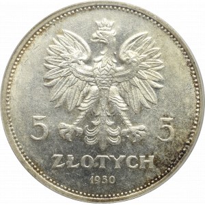 II RP, 5 złotych 1930, Sztandar - PCGS MS63