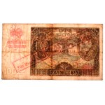 GG, 100 złotych 1934 BJ. z fałszywym nadrukiem