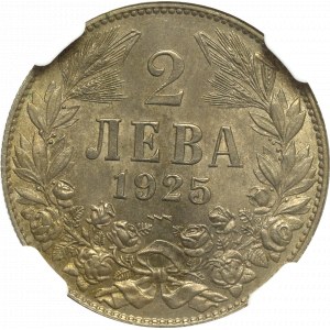 Bułgaria, 2 lewy 1925 - NGC MS64