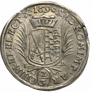 Germany, Saxony, 2/3 thaler 1690 IK
