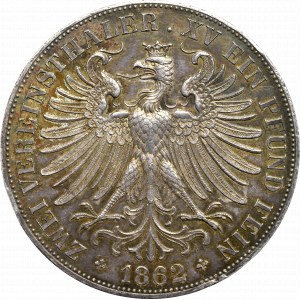 Germany, Frankfurt, 2 Vereinsthaler 1862