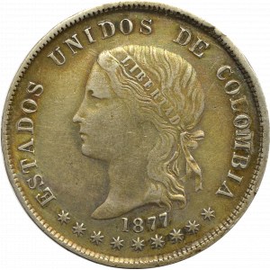 Colombia, 50 centavos 1877