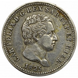 Italy, Sardinia, 2 lira 1825