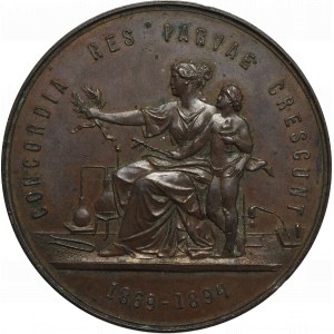 Galicja, Medal 1894, 25-lecie Galicyjskiego Towarzystwa Aptekarskiego - RZADKOŚĆ