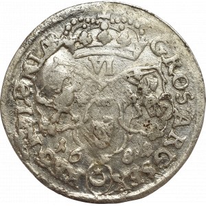 Jan III Sobieski, Szóstak 1681, Bydgoszcz - rzadkość guz na płytce naramiennika