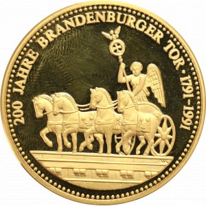 Niemcy, Medal 200 lat Bramy Brandenburskiej 1991 - złoto